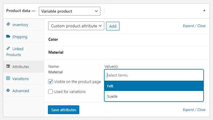Custom Product Attribute Value